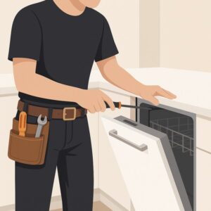 Adjust Integrated Dishwasher Door Alignment service for homeowners in Cardiff by Fit & Fix