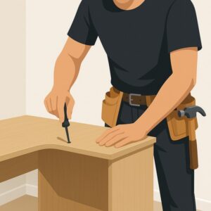 Assemble Flat Pack Corner Desk service for homeowners in Cardiff by Fit & Fix