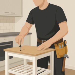 Assemble Flat Pack Kitchen Trolley or Island service for homeowners in Cardiff by Fit & Fix