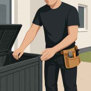 Assemble Flat Pack Outdoor Storage Box (Large) service for homeowners in Cardiff by Fit & Fix