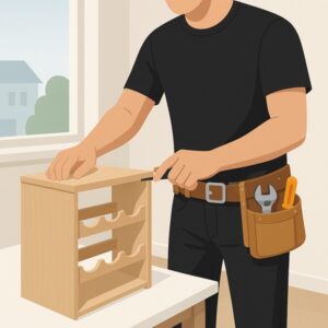 Assemble Flat Pack Wine Rack Storage Unit service for homeowners in Cardiff by Fit & Fix