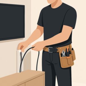 Install Cable Management Kit for TV service for homeowners in Cardiff by Fit & Fix