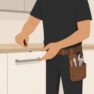 Install New Kitchen Cabinet Handles (11–20) service for homeowners in Cardiff by Fit & Fix