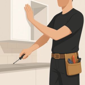 Install New Kitchen Wall Cabinet service for homeowners in Cardiff by Fit & Fix