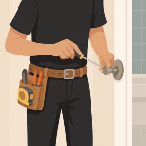 Install New Privacy Lock on Bathroom Door service for homeowners in Cardiff by Fit & Fix