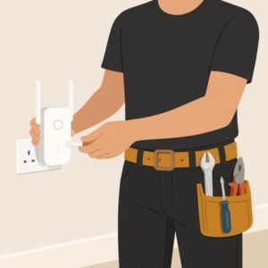 Install Plug-in WiFi Range Extender service for homeowners in Cardiff by Fit & Fix