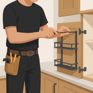 Install Spice Rack to Cabinet Door service for homeowners in Cardiff by Fit & Fix