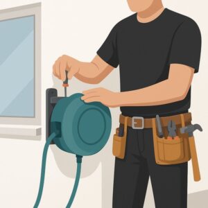 Install Wall Mounted Garden Hose Reel service for homeowners in Cardiff by Fit & Fix