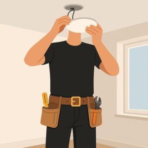 Replace Ceiling Light Fitting service for homeowners in Cardiff by Fit & Fix