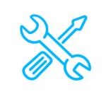 icon showing spanner and screwdriver representing learning centre category of Installation & Fitting
