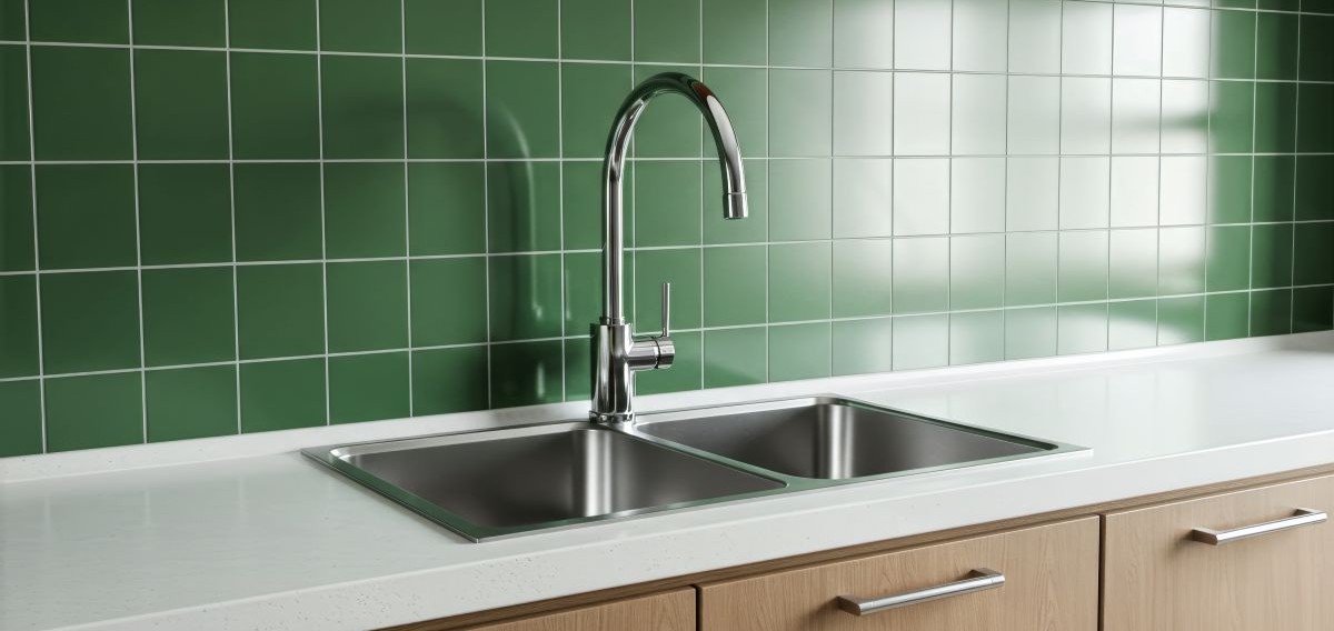 Temporary washing station set up during kitchen renovation